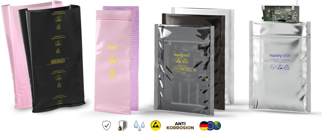 20x antistatische ESD Taschen Beutel 8x13cm anti-static Bags Tüten EGB elektroni 